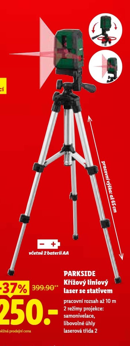 PARKSIDE Křížový liniový laser se stativevem - Lidl aktualniletaky.eu
