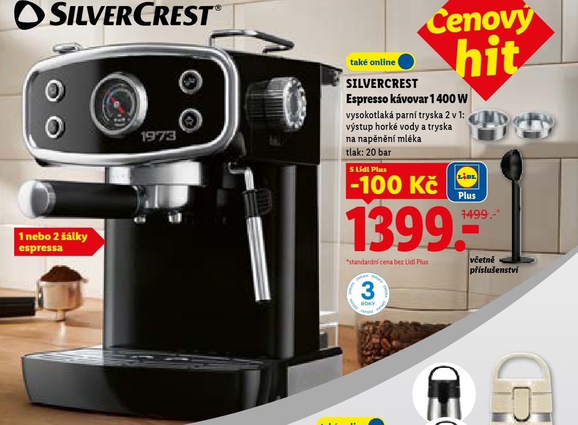 SILVERCREST Espresso kávovar 1400 W - Lidl aktualniletaky.eu