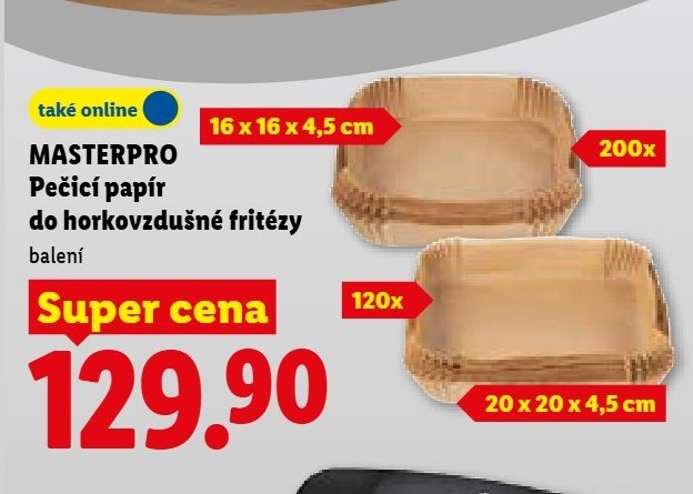 MASTERPRO Pečic papír do horkovzdušné fritézy - Lidl aktualniletaky.eu