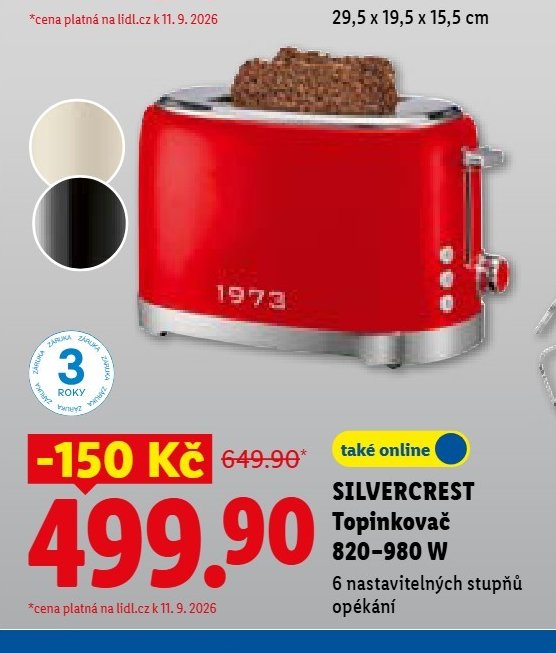 SILVERCREST Topinkovač 820-980 W - Lidl aktualniletaky.eu