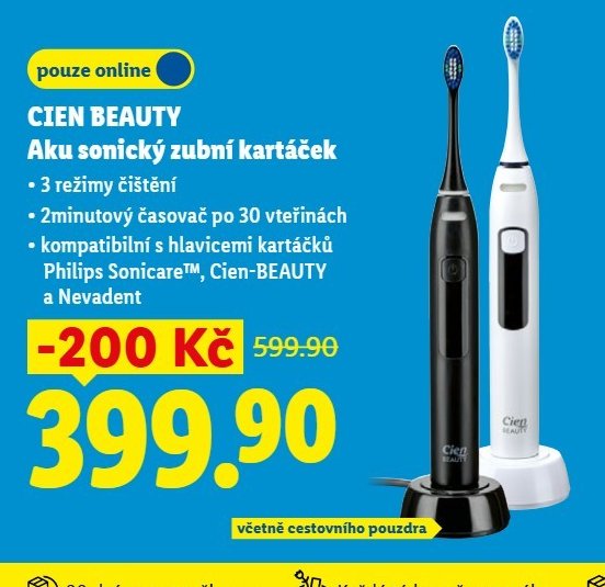 CIEN BEAUTY Aku sonický zubní kartáček - Lidl aktualniletaky.eu