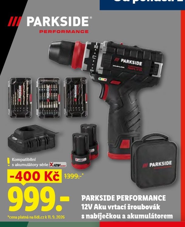 PARKSIDE PERFORMANCE 12V Aku vrtací šroubovák s nabíječkou a akumulátorem - Lidl aktualniletaky.eu