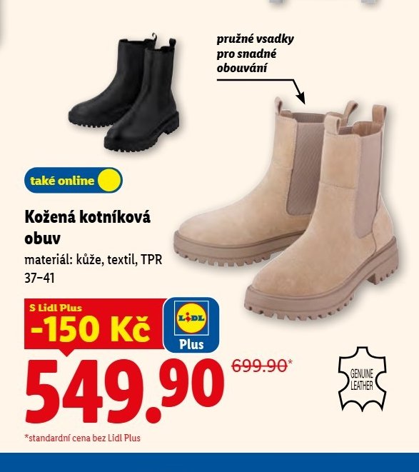 Kožená kotníková obuv