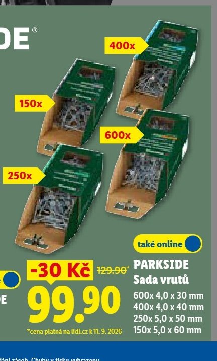 PARKSIDE Sada vrutů