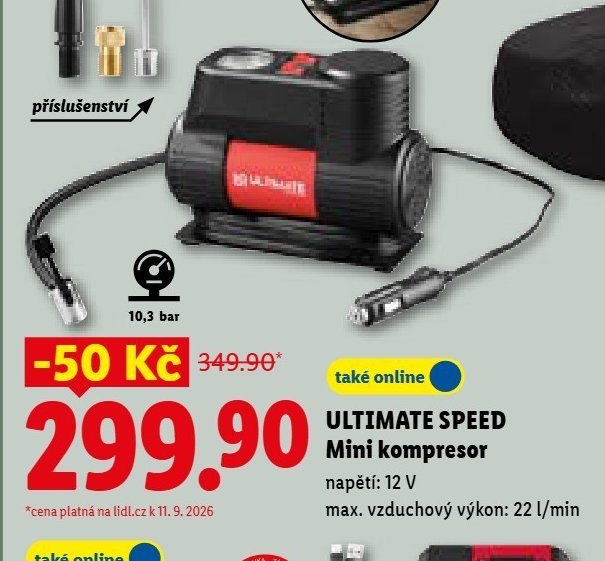 ULTIMATE SPEED Mini kompresor - Lidl aktualniletaky.eu