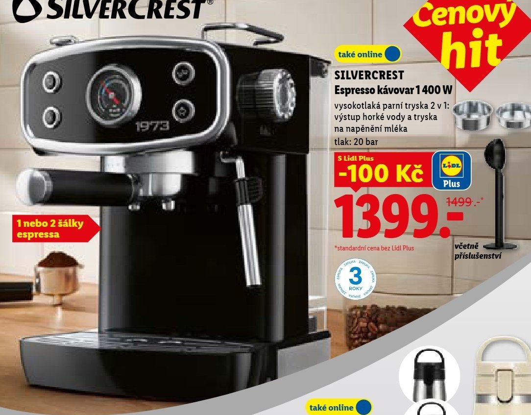 SILVERCREST Espresso kávovar 1400 W - Lidl aktualniletaky.eu
