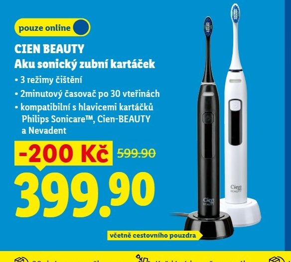 CIEN BEAUTY Aku sonický zubní kartáček - Lidl aktualniletaky.eu
