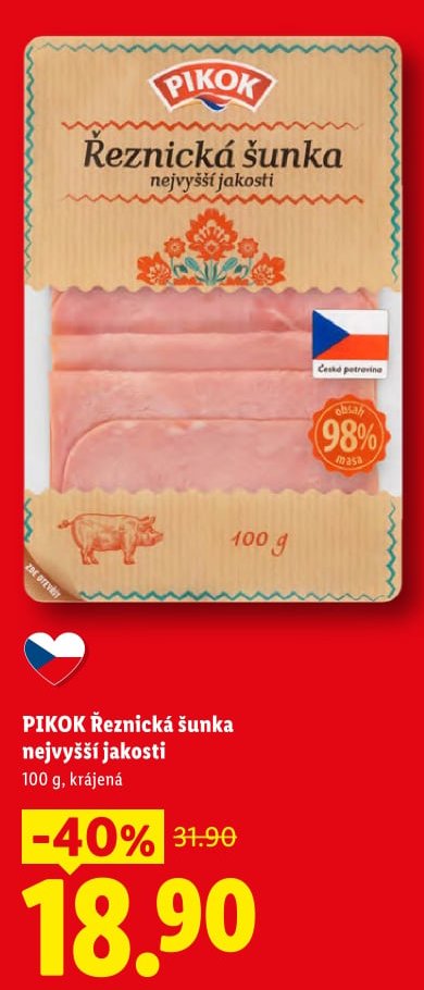 PIKOK Řeznická šunka nejvyšší jakosti
