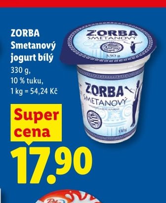 ZORBA Smetanový jogurt bílý