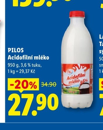 PILOS Acidofilní mléko