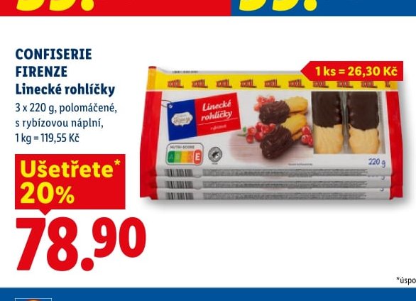 CONFISERIE FIRENZE Linecké rohlíčky