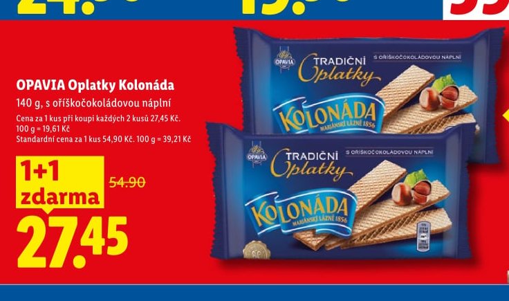 OPAVIA Oplatky Kolonáda