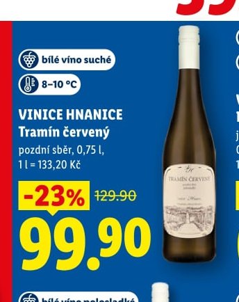 VINICE HNANICE Tramín červený, 0,75 l