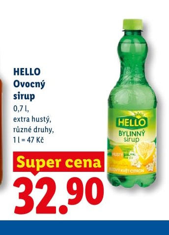 HELLO Ovocný sirup