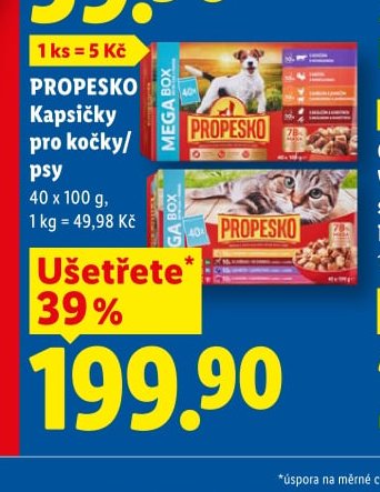 PROPESKO Kapsičky pro kočky/psy