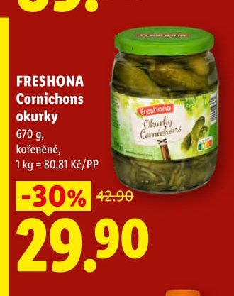 FRESHONA Cornichons okurky