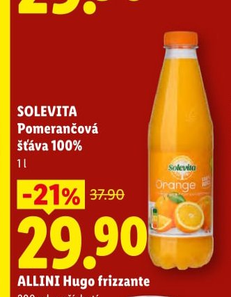 SOLEVITA Pomerančová šťáva 100%