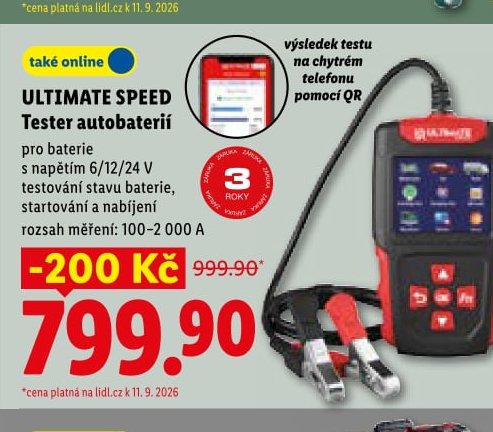 ULTIMATE SPEED Tester autobaterií