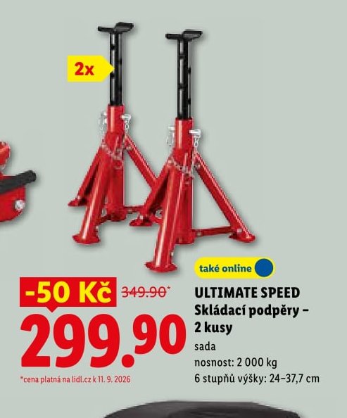 ULTIMATE SPEED Skládací podpěry – 2 kusy