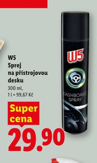 W5 Sprej na přístrojovou desku