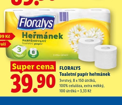 Floralys Toaletní papír heřmánek