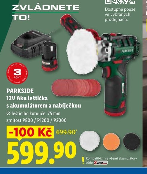 PARKSIDE 12V Aku leštička