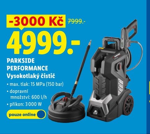 PARKSIDE PERFORMANCE Vysokotlaký čistič