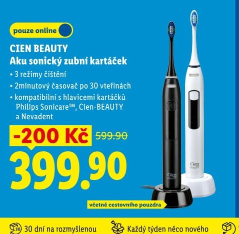CIEN BEAUTY Aku sonický zubní kartáček