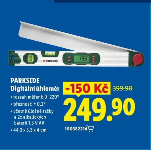 PARKSIDE Digitální úhloměr