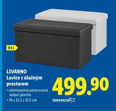 LIVARNO Lavice s úložným prostorem