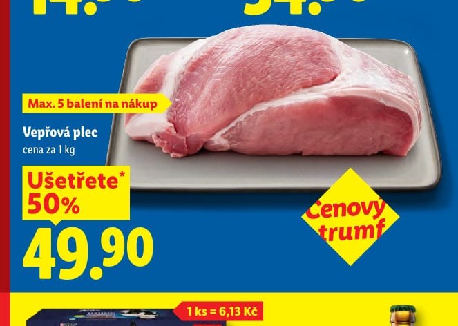 Vepřová plec cena za 1 kg