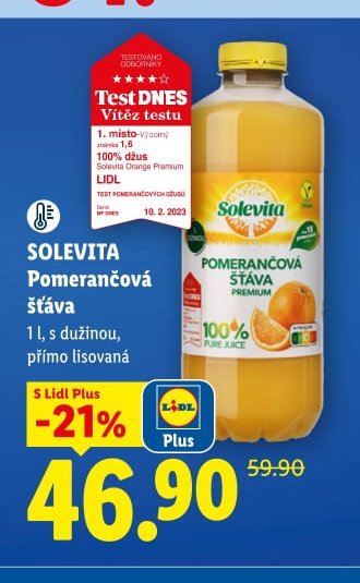 SOLEVITA Pomerančová šťáva