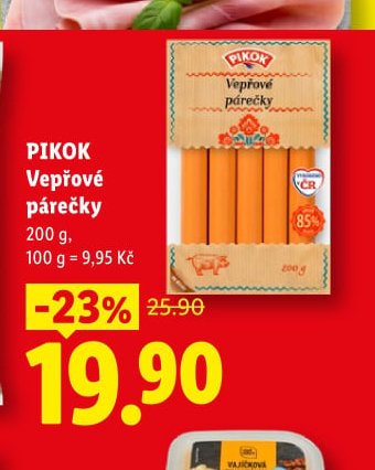 PIKOK Vepřové párečky