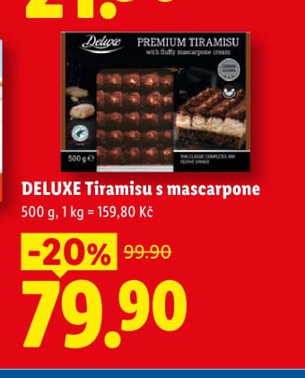 DELUXE Tiramisu s mascarpone
