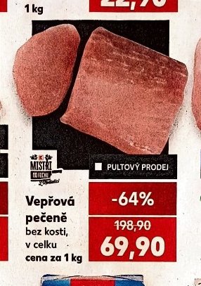 Vepřová pečeně bez kosti, v celku