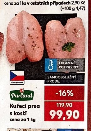 Kuřecí prsa s kostí