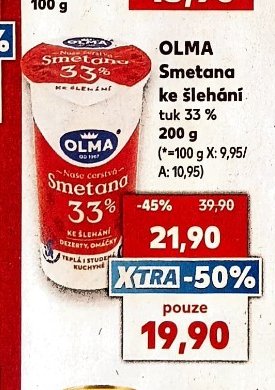 OLMA Smetana ke šlehání