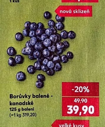Borůvky balené - kanadské