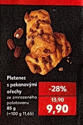 Pletenec s pekanovými ořechy