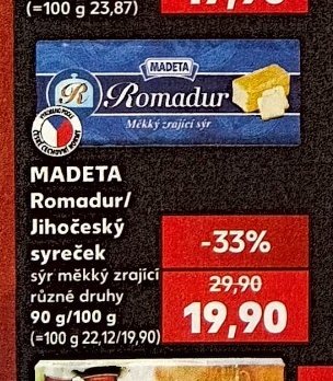 MADETA Romadur/Jihočeský syreček