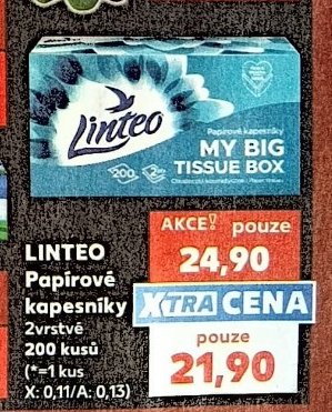 Linteo papírové kapesníky