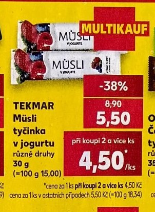 Tekmar Müsli tyčinka v jogurtu 30 g