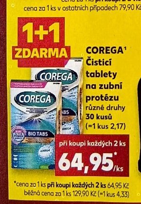 Corega Čisticí tablety na zubní protézu 30 kusů