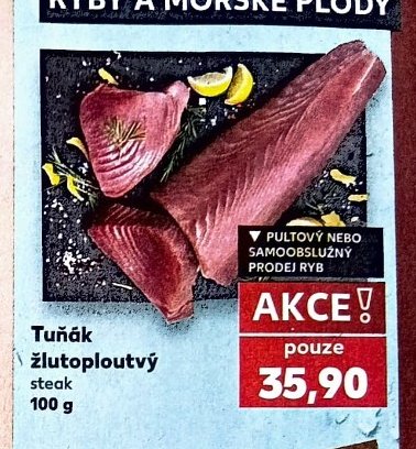 Tuňák žlutoploutvý steak