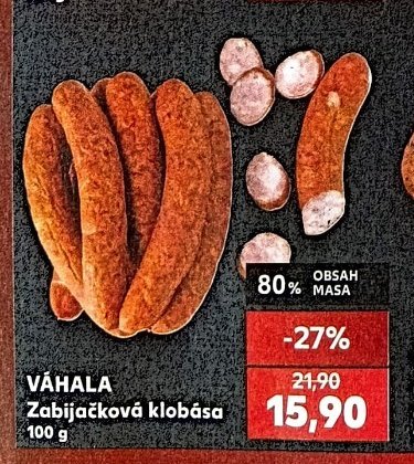 VÁHALA Zabijačková klobása