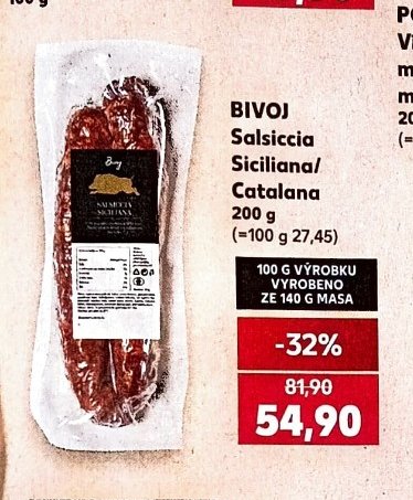 BIVOJ Salsiccia Siciliana / Catalana