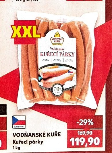 VODŇANSKÉ KUŘE Kuřecí párky