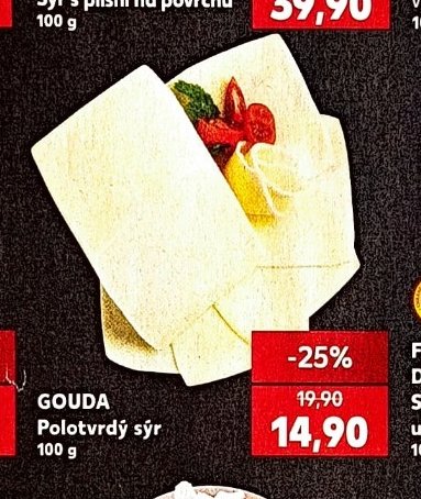 GOUDA Polotvrdý sýr