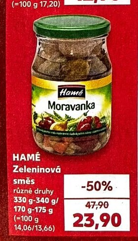 HAMÉ Zeleninová směs 330 g - 340 g / 170 g - 175 g