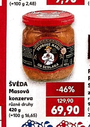 ŠVÉDA Masová konzerva 420 g